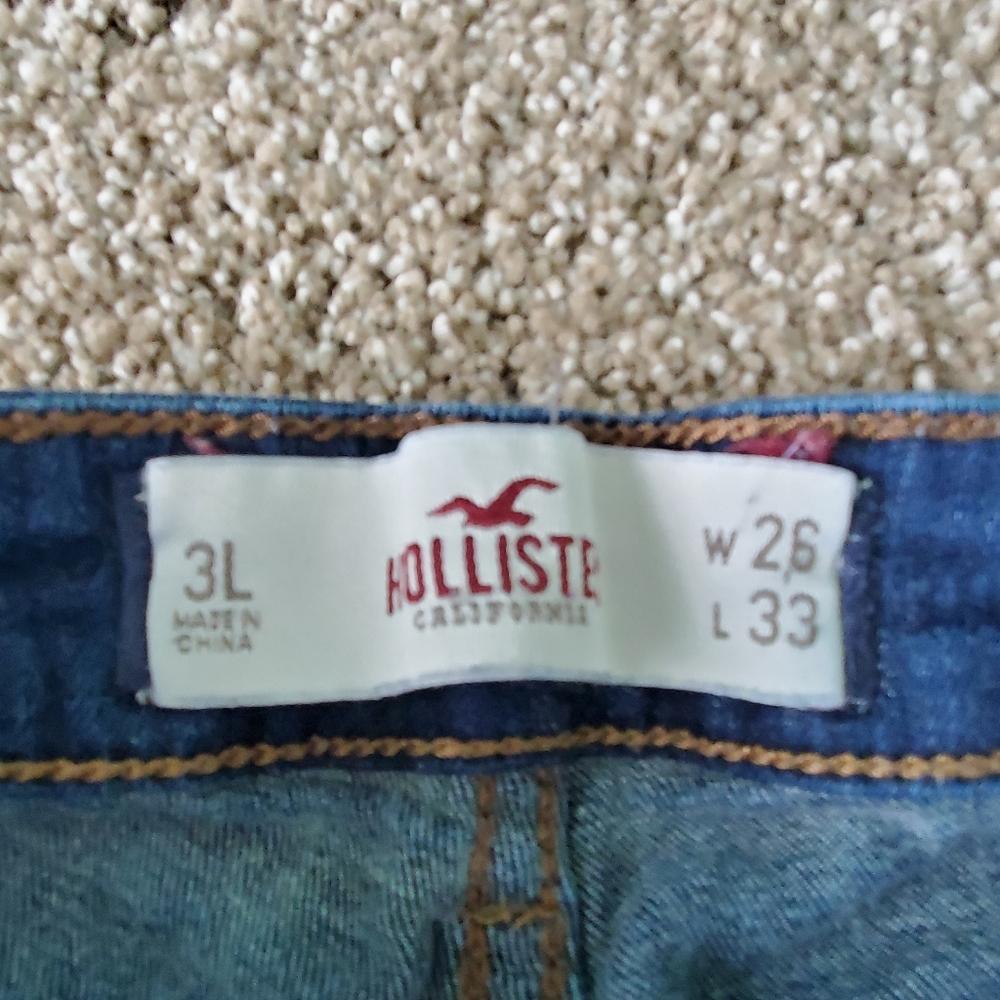 Women's Dark Wash Hollister Jeans - Picture 4 of 5